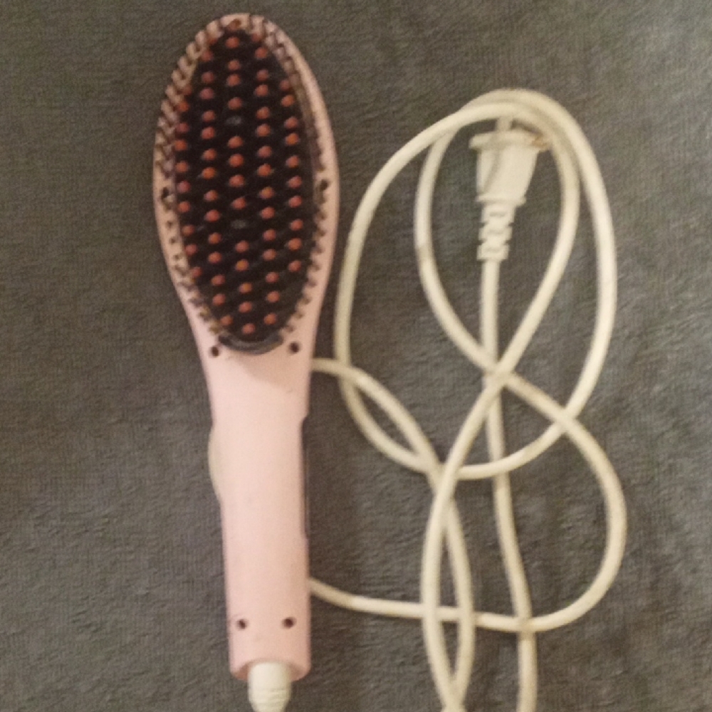 Pink Hair Straightening Brush